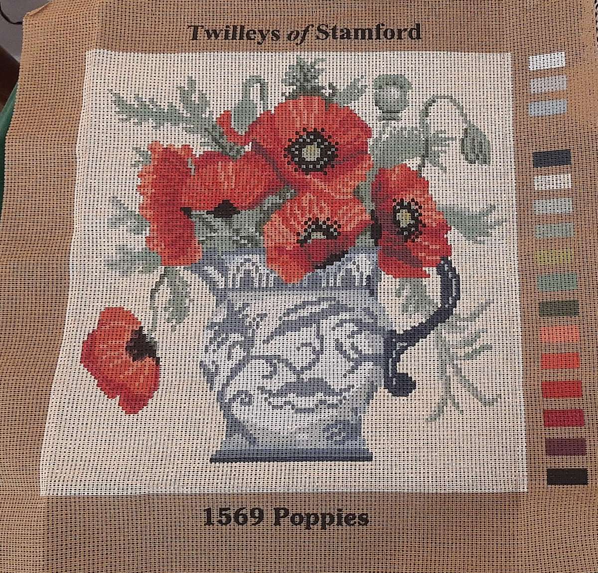 Tapestry canvas- as new - 30 x 30 cm