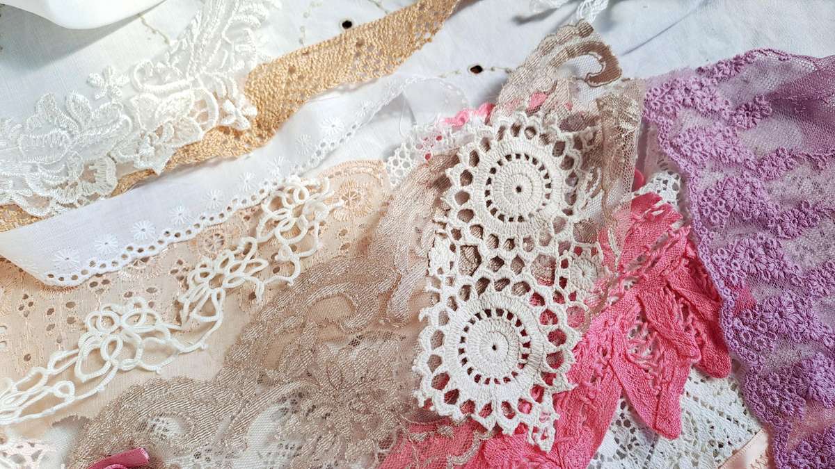 Surprise bundle of lace and trim scraps