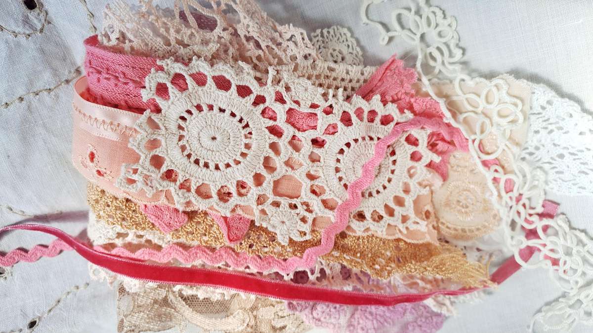 Surprise bundle of lace and trim scraps