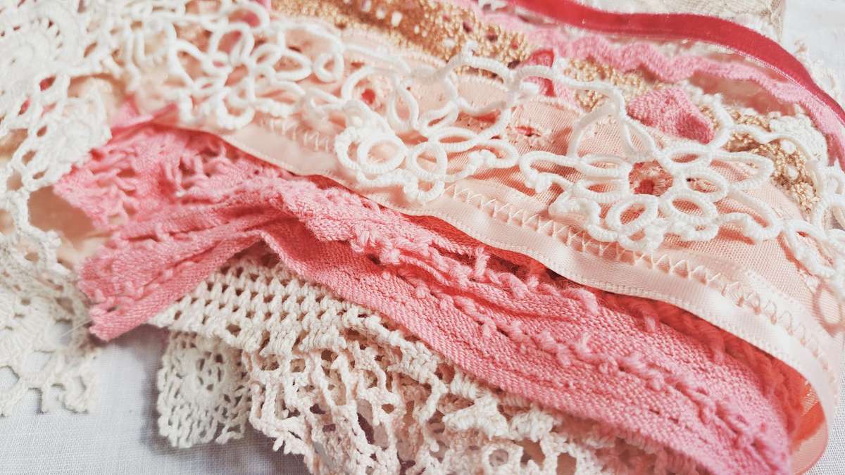 Surprise bundle of lace and trim scraps