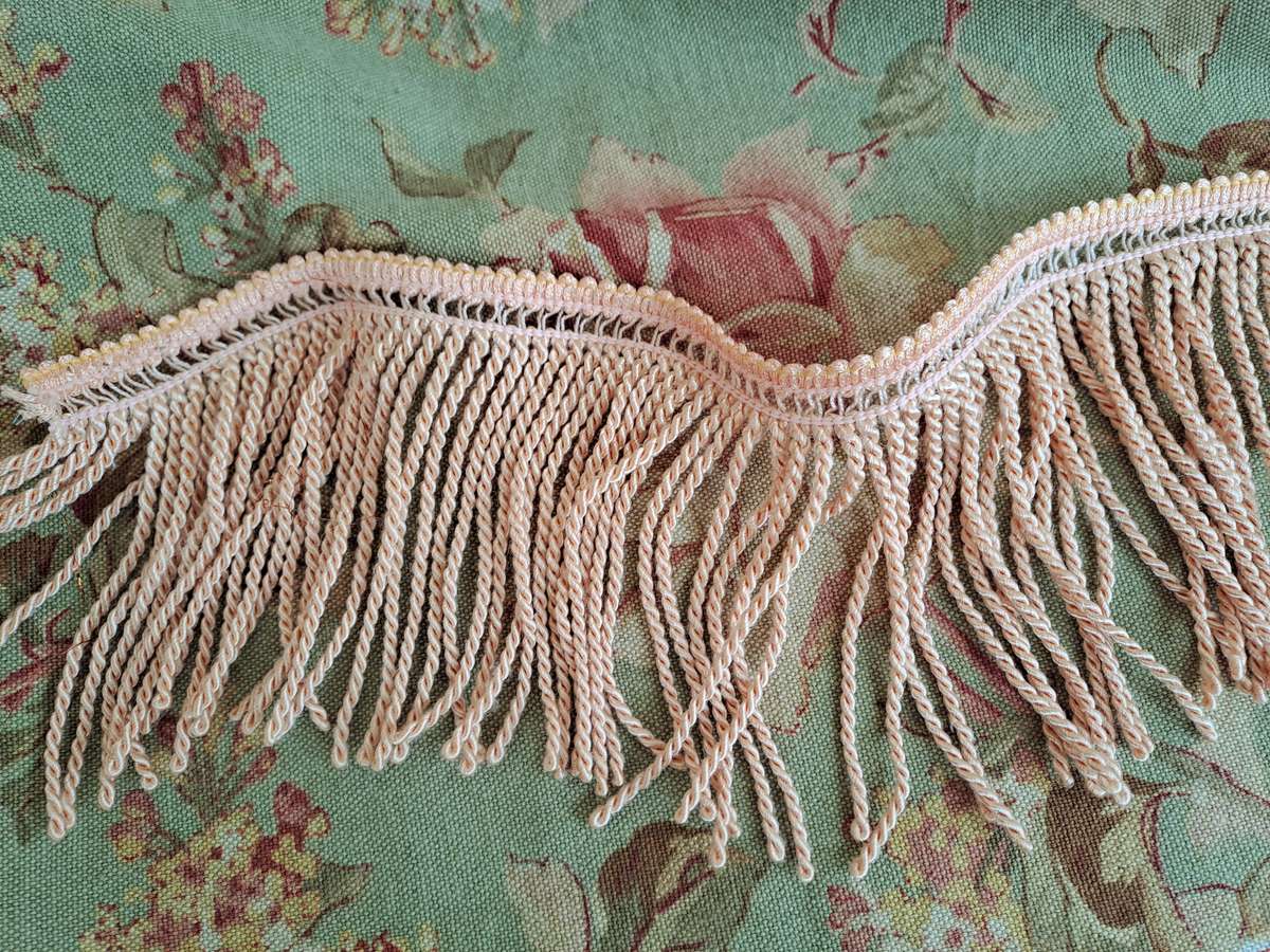PInk fringe 11cm wide - price is per metre - as new