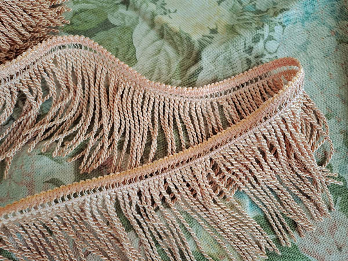 PInk fringe 11cm wide - price is per metre - as new