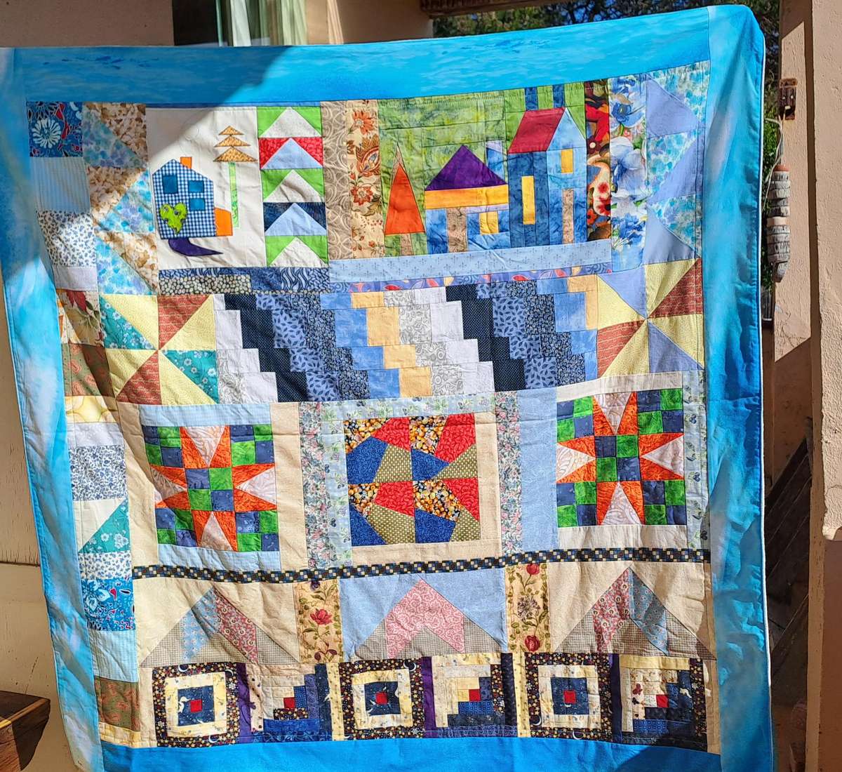 Quilt - with fleecy backing 120  x 120 cm - unused