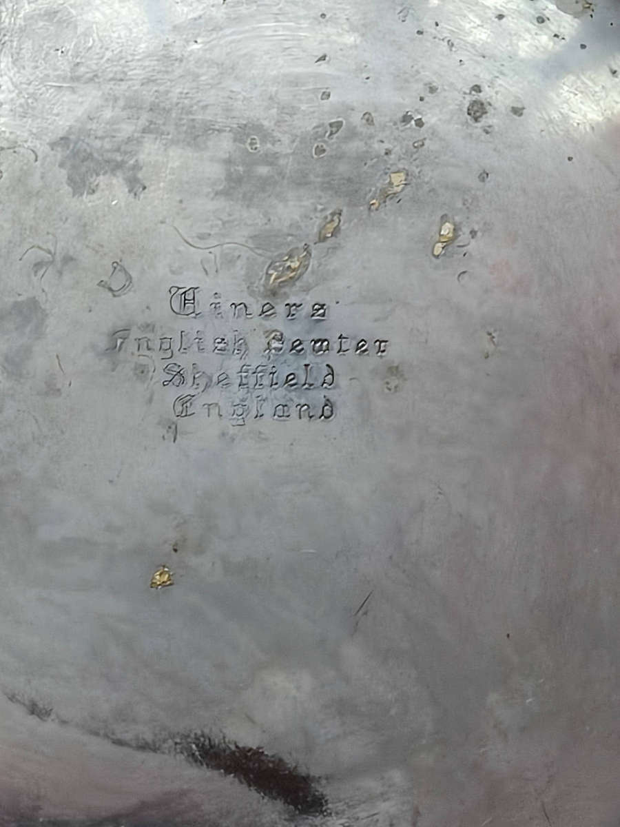 Vintage Viners English Pewter Tankard  Hammered Finish  Sheffield England