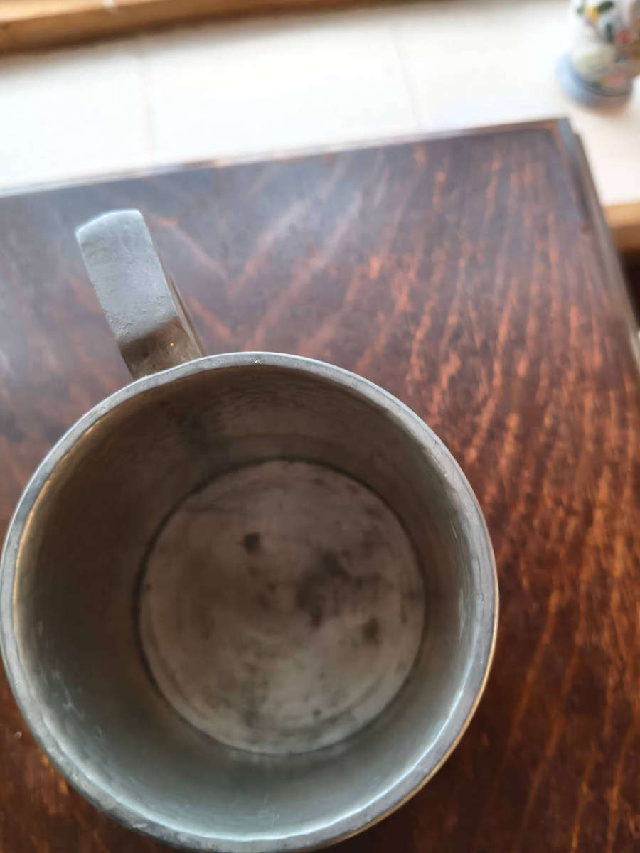 Vintage Viners English Pewter Tankard  Hammered Finish  Sheffield England