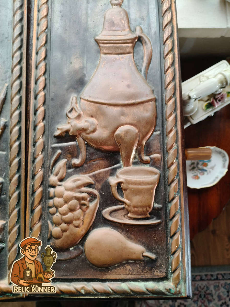 Pair of Vintage Repoussé Copper Wall Plaques