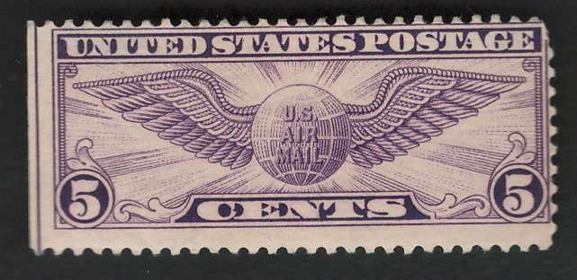 USA Scott Air Post Winged Globe #C12 P11x11 1930  MOGH. Price R18 (cv R190)