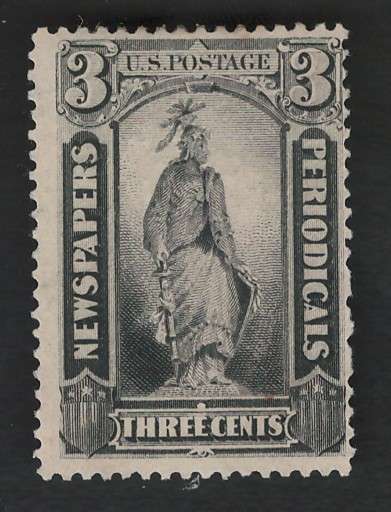 USA Scott 1879 Newspaper Stamps #PR58 3c Black. Price R29 (Unused) (no gum cv R665)