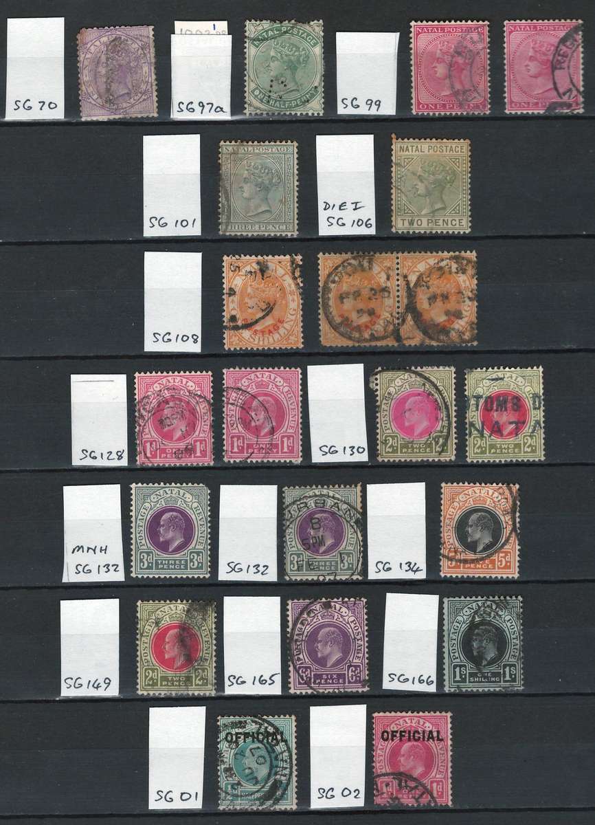 Natal General Issues & Postage Due (see SG # in detail below)