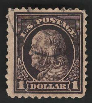 USA-Scott 1917/19  (P11) #518 $1 Violet Black