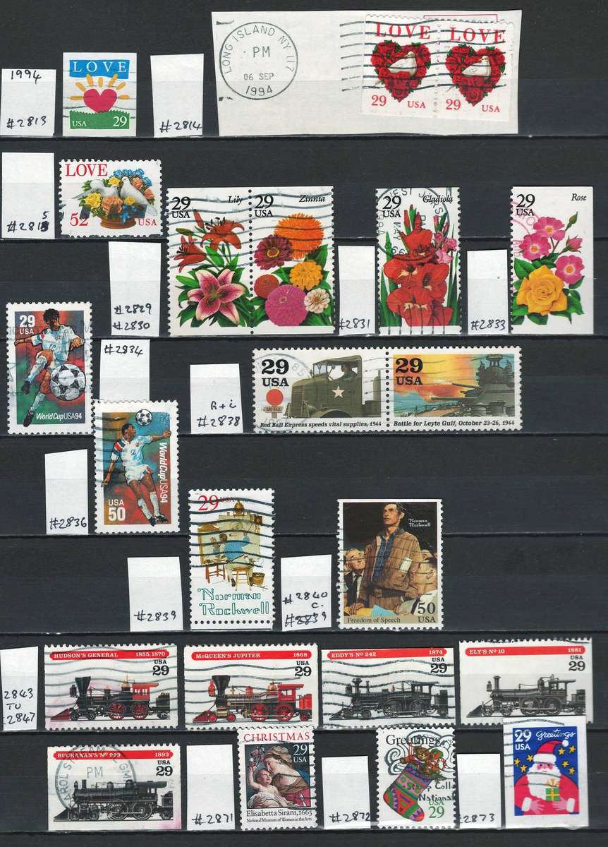 USA General Issues 1994 (Scott #2813 - #2873) (22 stamps)