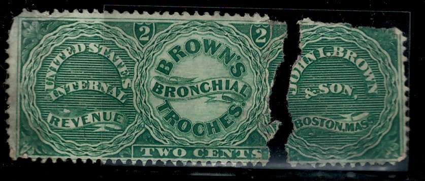 USA Scott 1864 Private Die: Medicine (#RS40) 2c Green. Price R5 (cv R171)