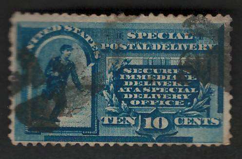 USA Scott Spec Del 1885 (#E1) 10c Blue