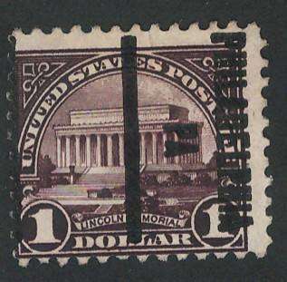 USA 1922/25  P11 Scott #571 $1 Violet Brown