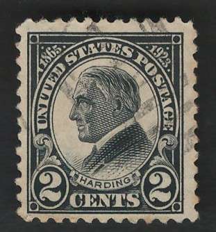USA-1923  Harding Memorial Scott P11 #610 2c Black. Price R5