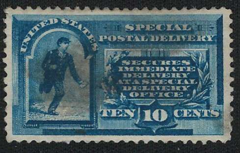 USA Scott Spec Del 1885 (#E1) 10c Deep Blue