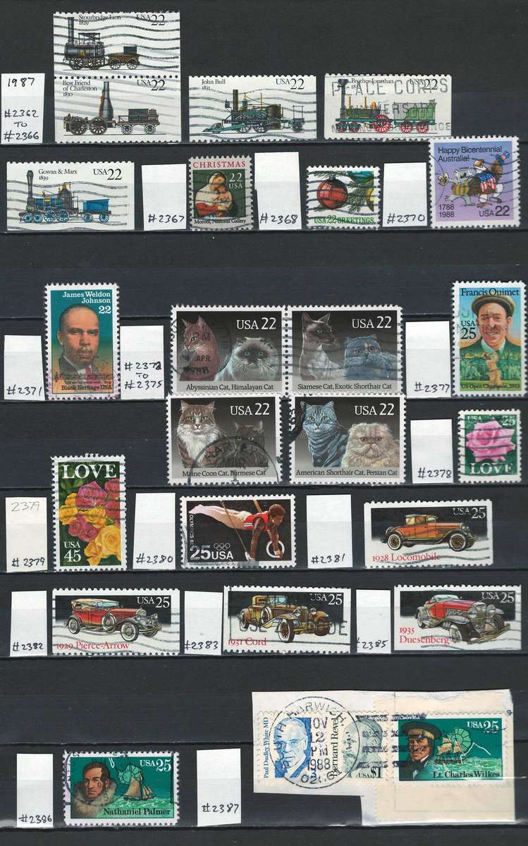 USA General Issues 1987-88 (Scott #2362 - #2387) (25 stamps)