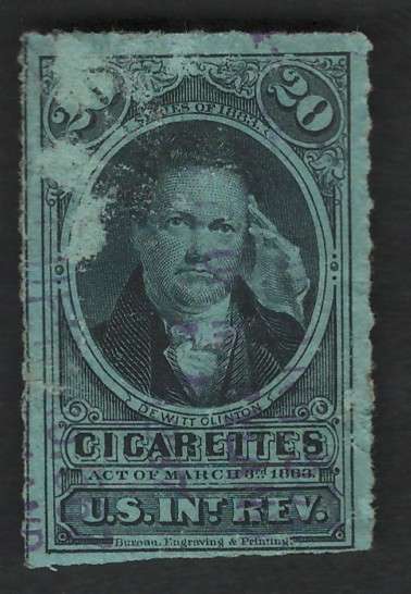 USA Scott Revenue-Cigarettes #TA10 20 Cigarettes (series of 1879). Price R9 (cv R148)