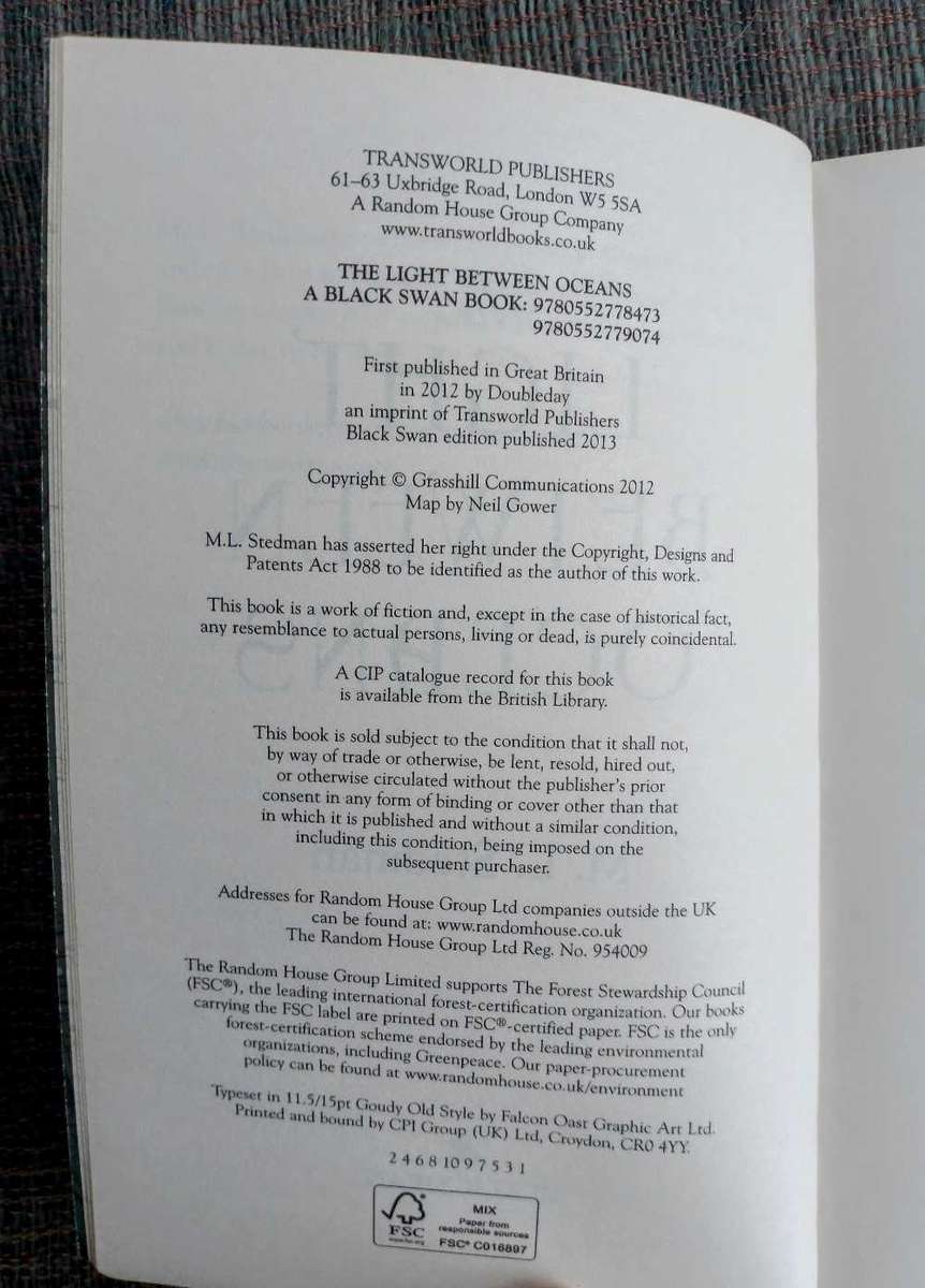 The Light Between Oceans by M.L. Stedman