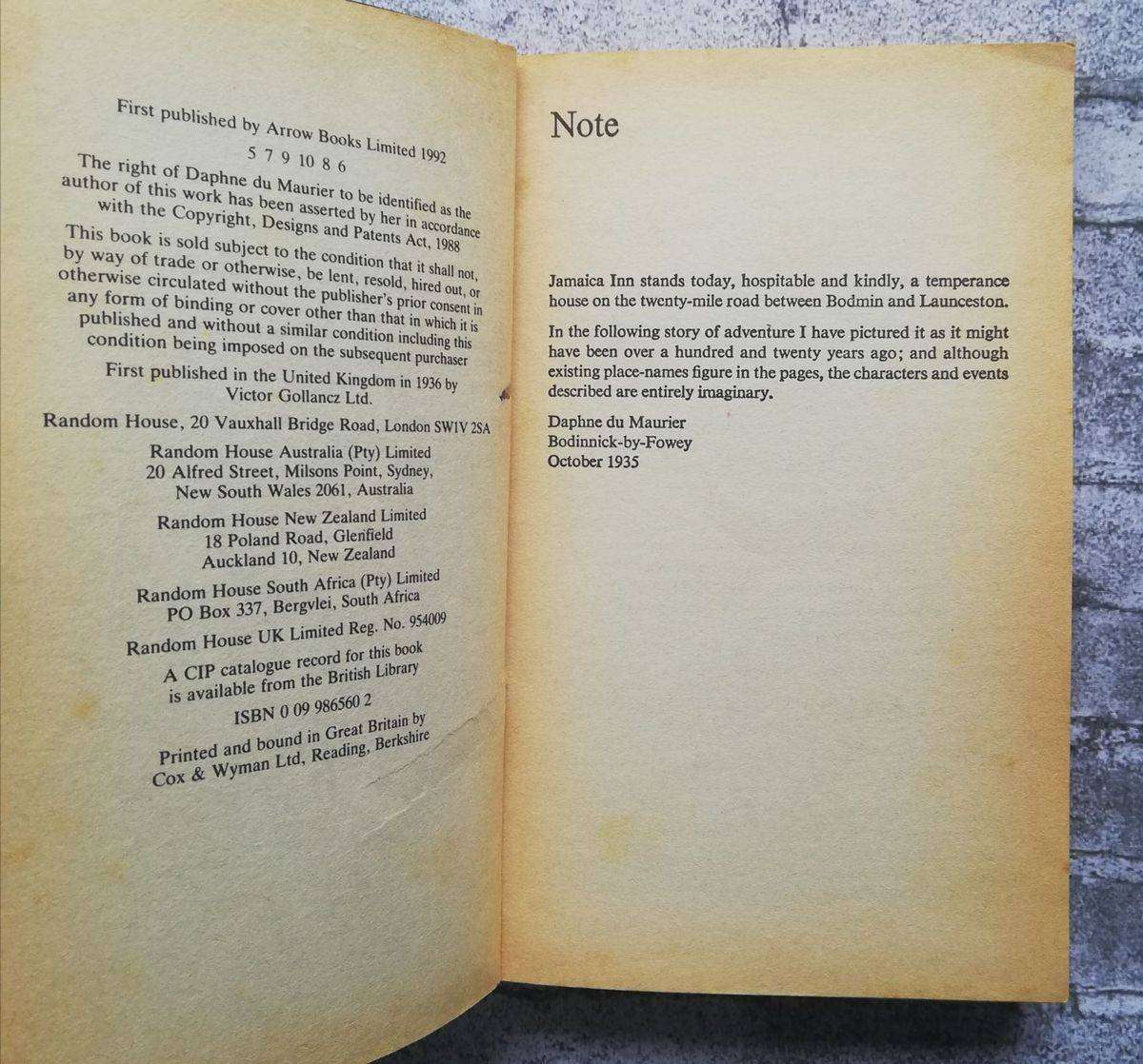 Jamaica Inn by Daphne du Maurier