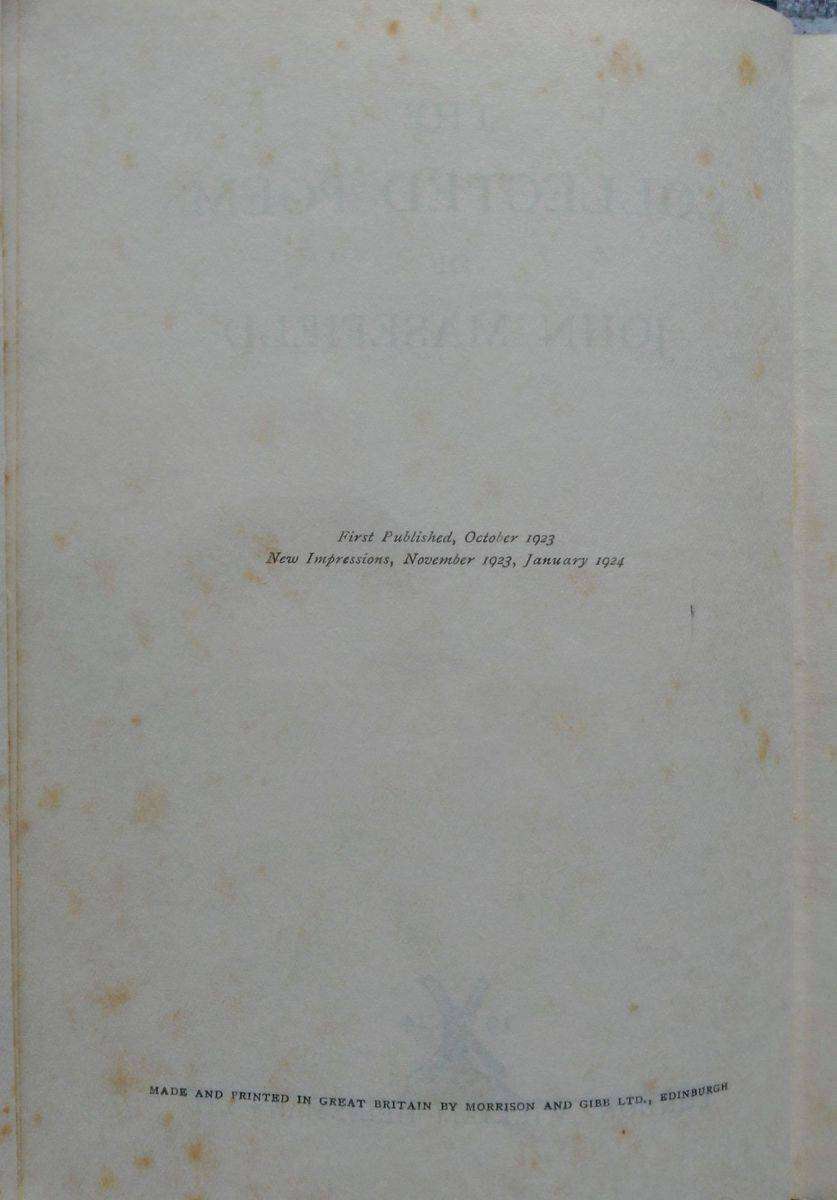 The Collected Poems of John Masefield