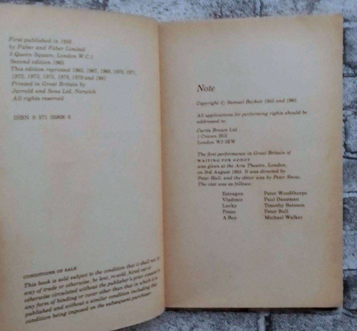 Waiting for Godot by Samuel Beckett