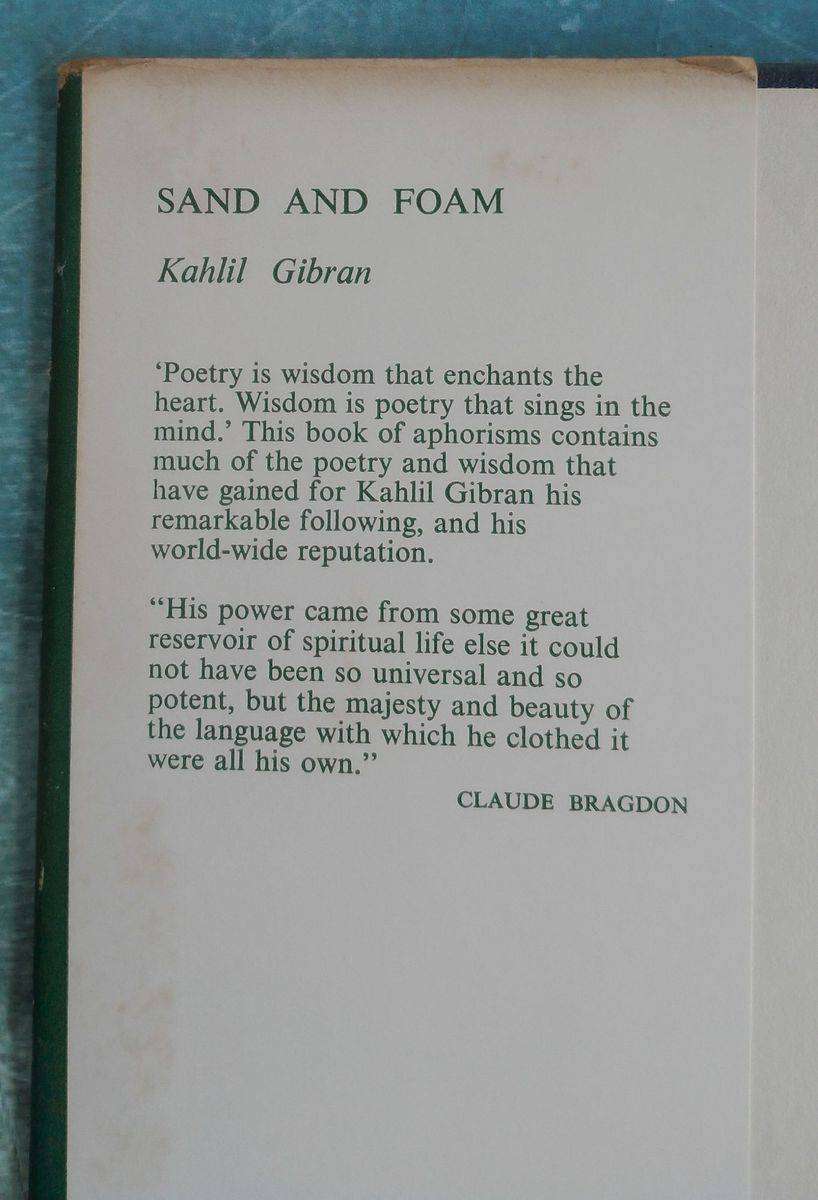 Sand and Foam by Kahlil Gibran