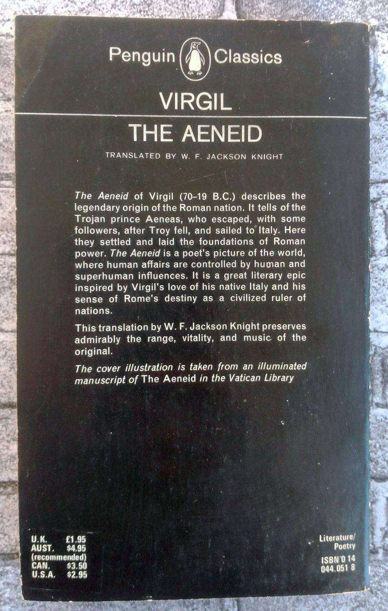The Aeneid of Virgil translated by W.F. Jackson Knight