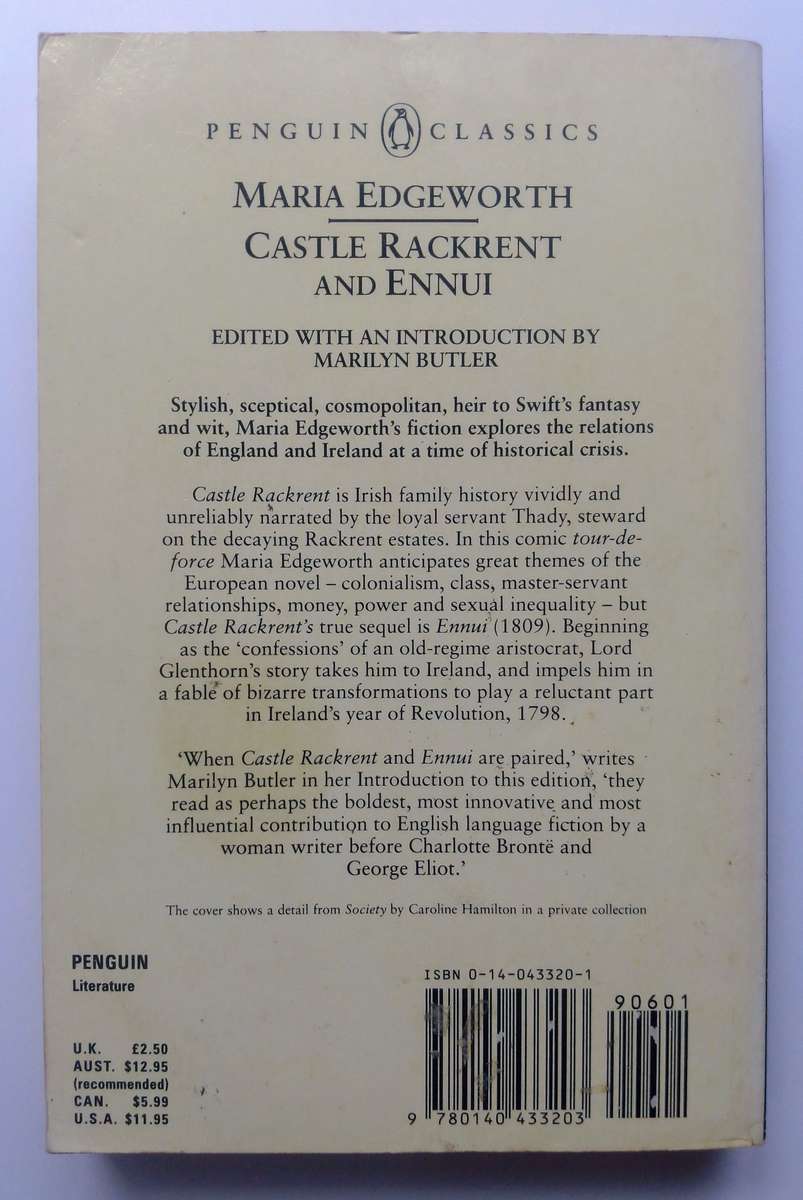 Castle Rackrent and Ennui by Maria Edgeworth