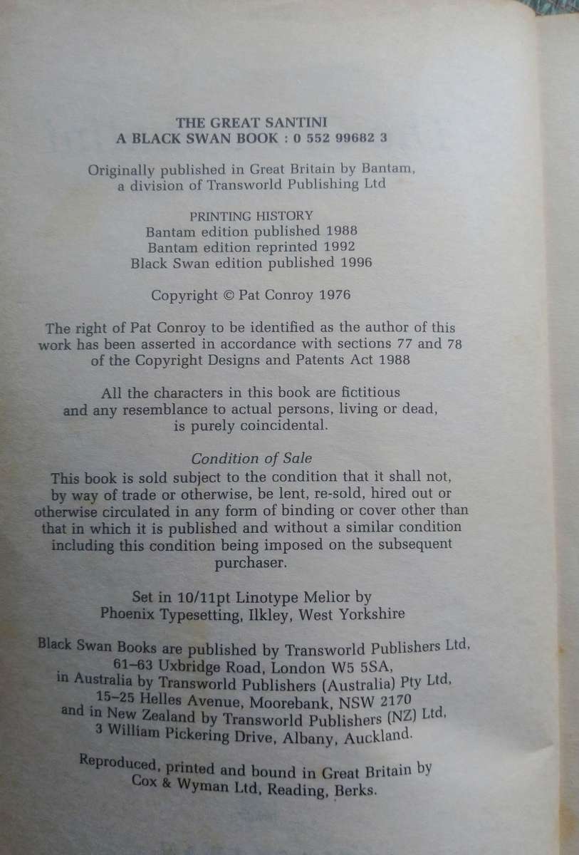 The Great Santini by Pat Conroy