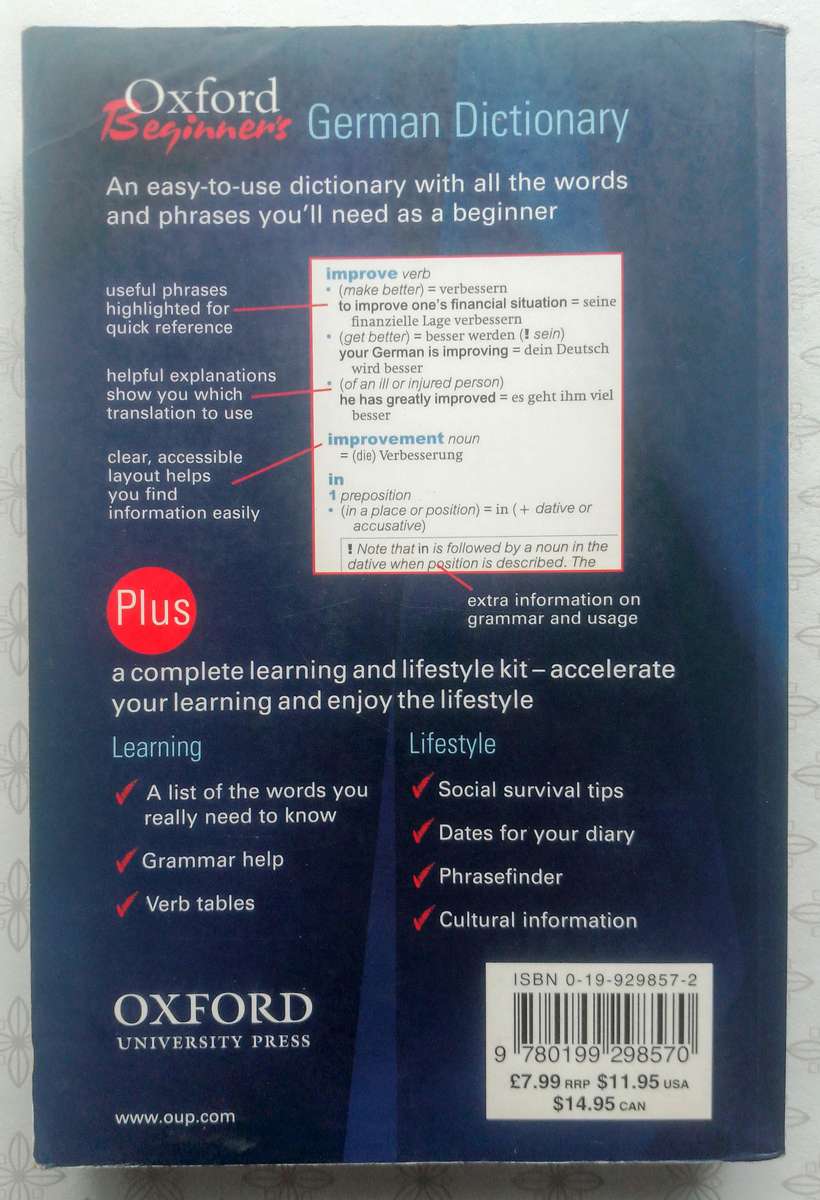 Oxford Beginner's German Dictionary