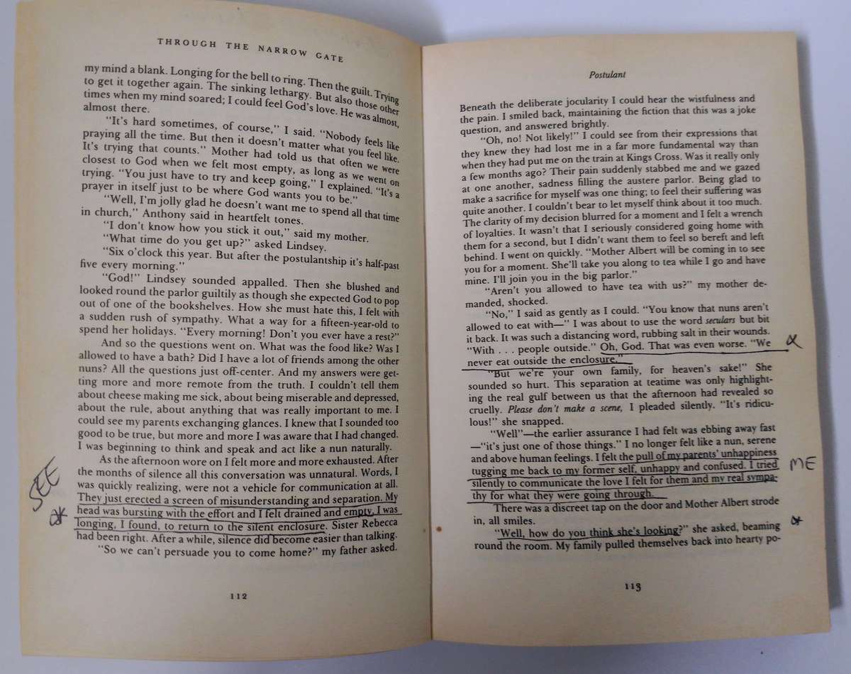 Through the Narrow Gate - A Nun's Story by Karen Armstrong