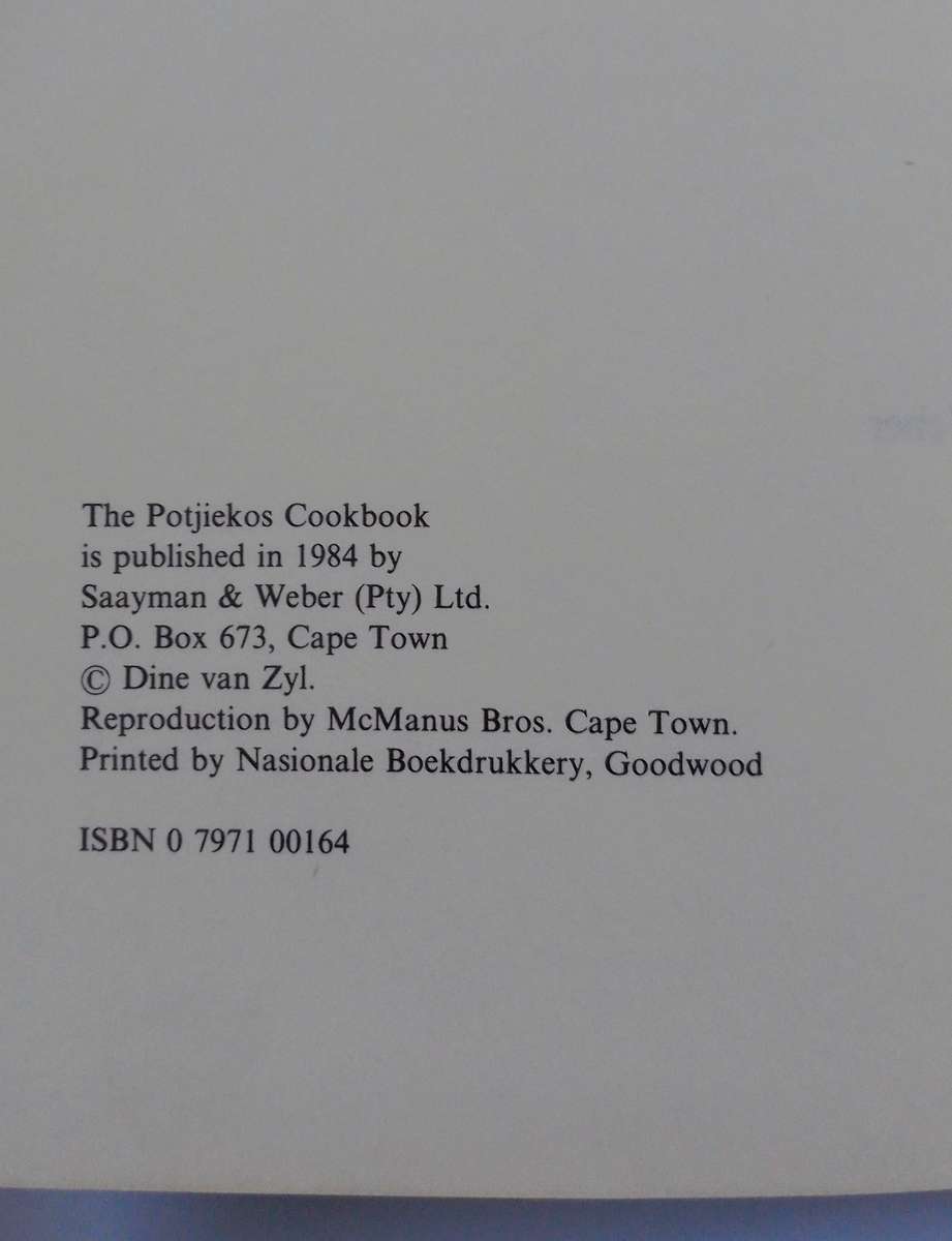 Potjiekos Cookbook by Dine van Zyl