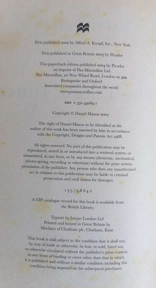 The Piano Tuner by Daniel Mason