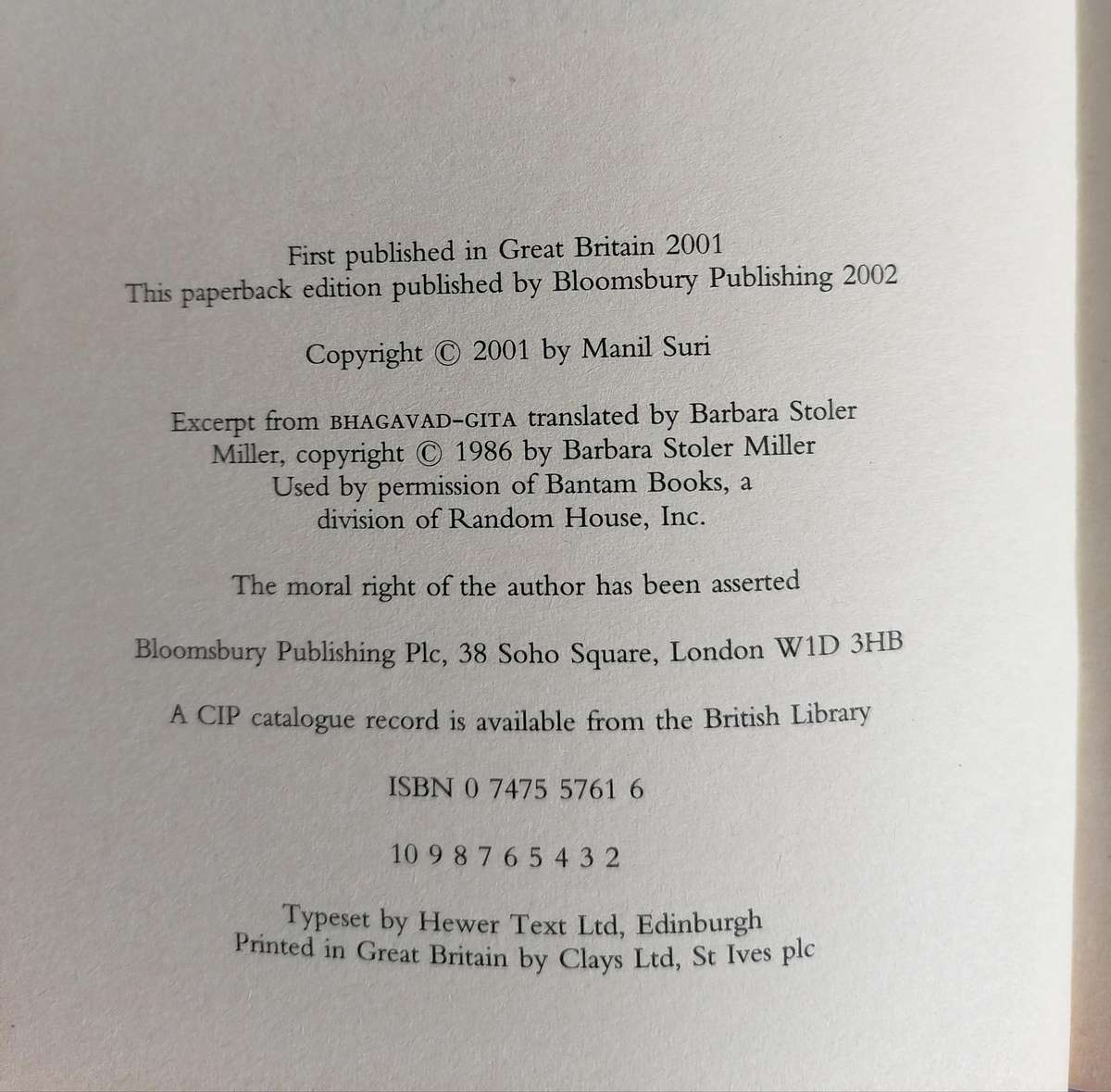 The Death of Vishnu by Manil Suri