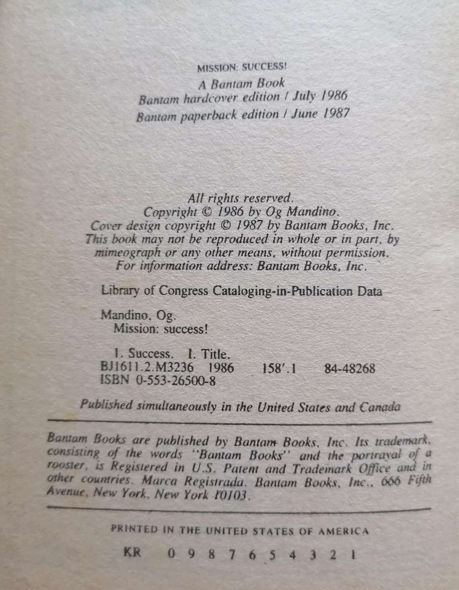 Mission Success! by Og Mandino
