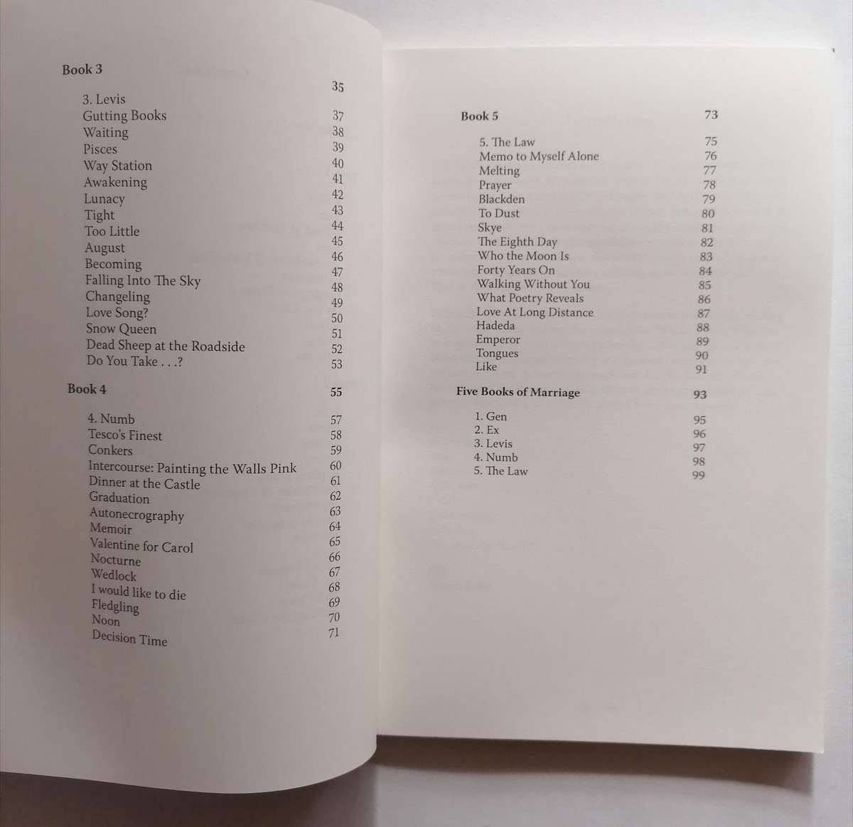 Five Books of Marriage by Harry Owen