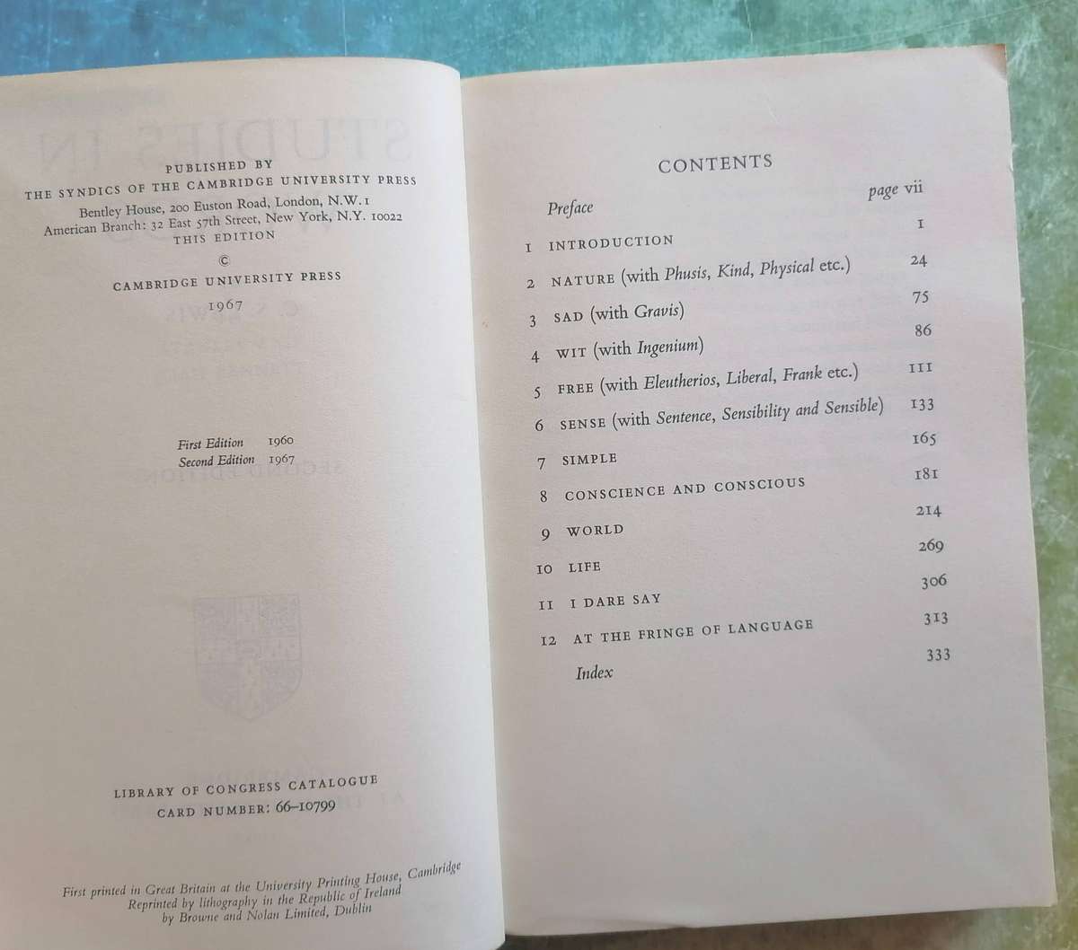 Studies in Words by C. S. Lewis