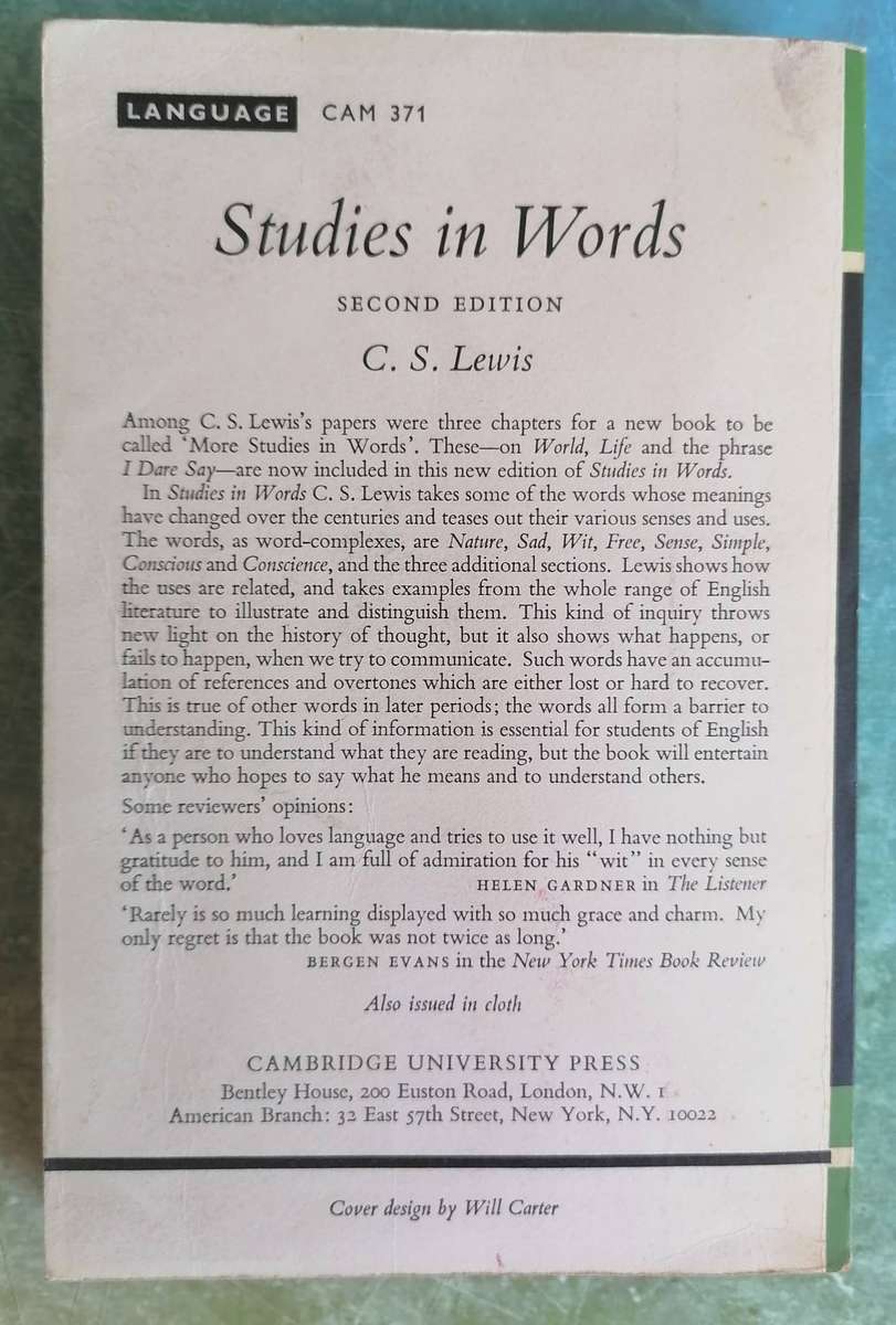 Studies in Words by C. S. Lewis
