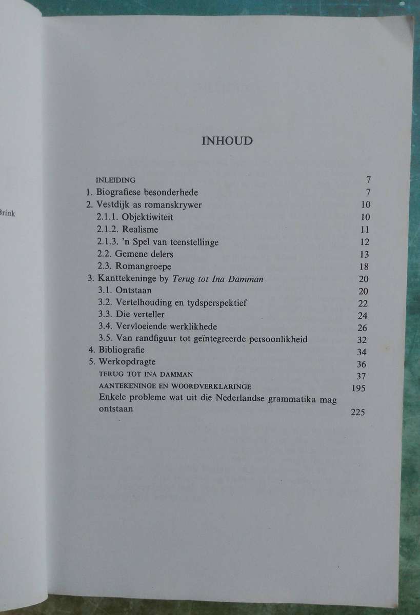 Terug tot Ina Damman - Simon Vestdijk (Literatuur van die Lae Lande)