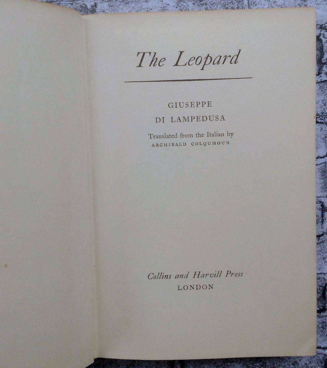 The Leopard by Guiseppe di Lampedusa