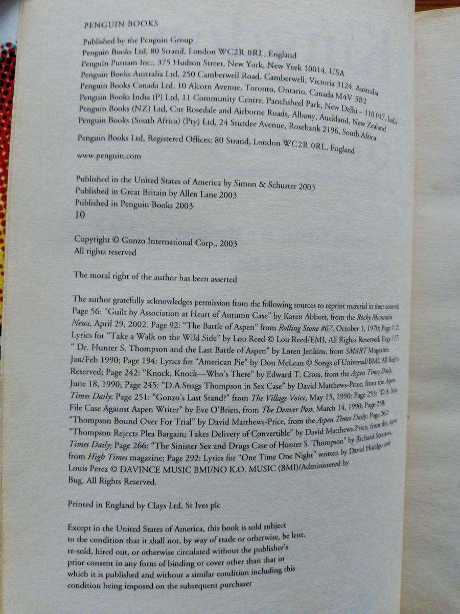 Kingdom of Fear by Hunter S. Thompson