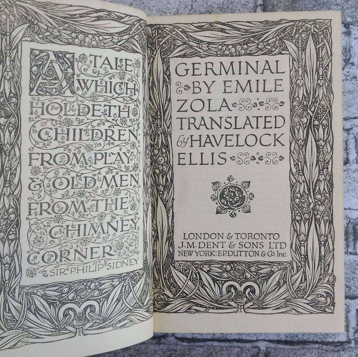 Germinal by Emile Zola (Everyman's Library no. 897)