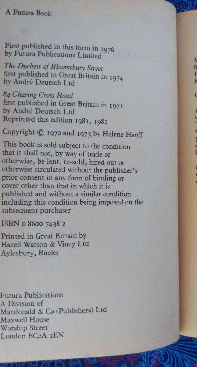 84 Charing Cross Road by Helene Hanff