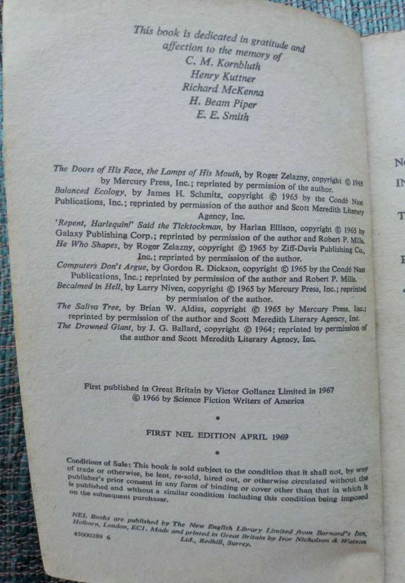 Nebula Award Stories 1 edited by Damon Knight