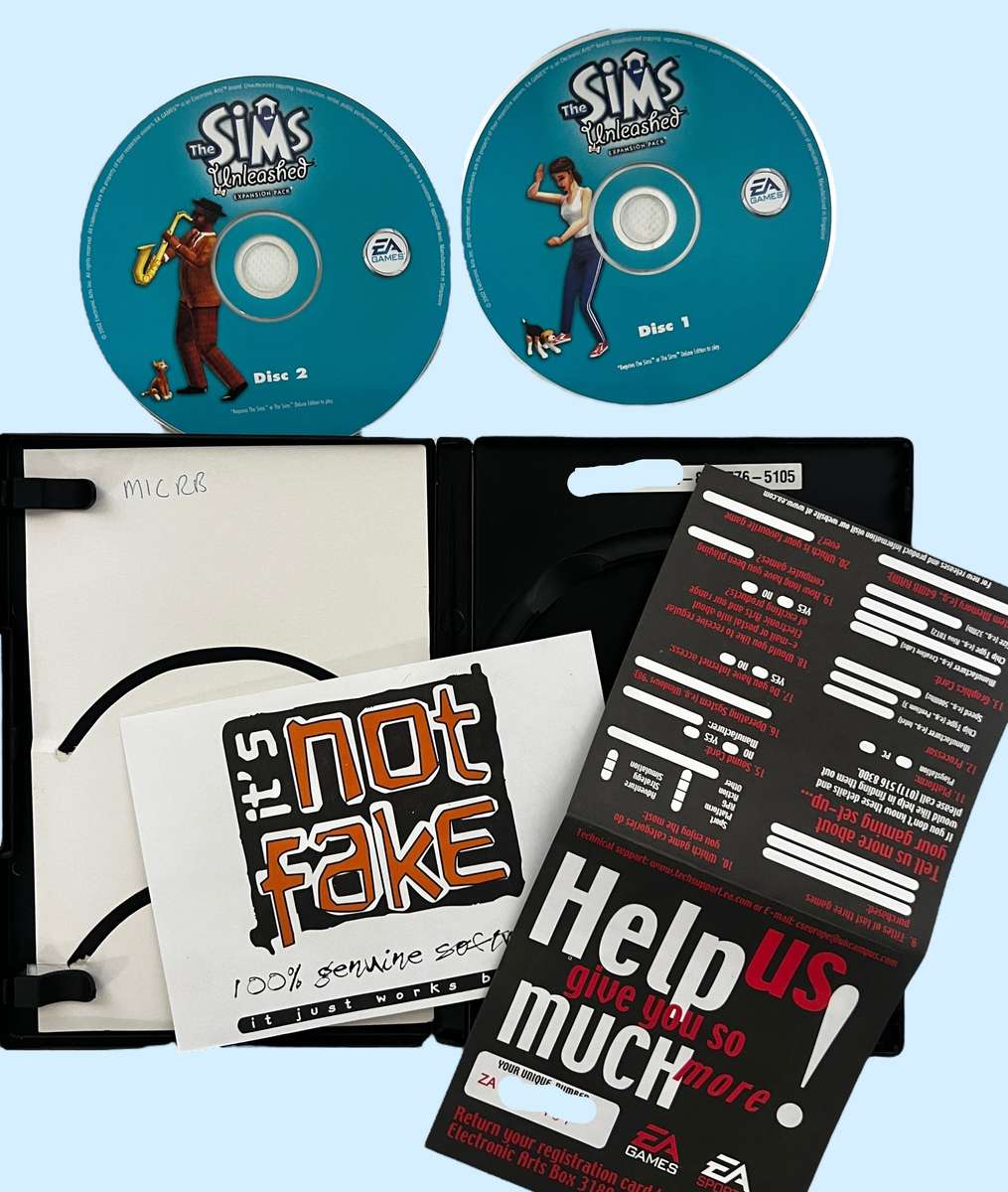 Five The Sims expansion packs (PC game), including Hot Date and Unleashed