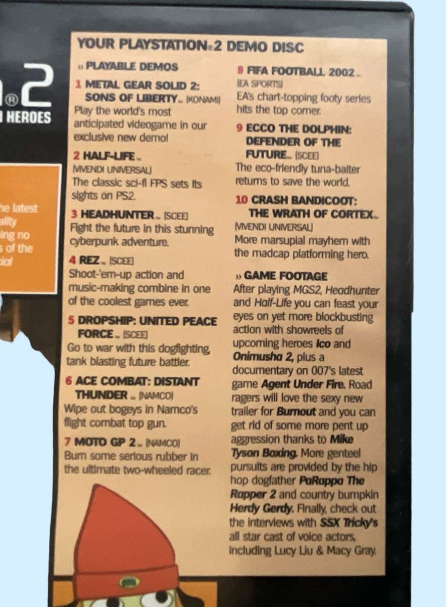 Two PlayStation 2 game demo discs with 16 demos to try out!