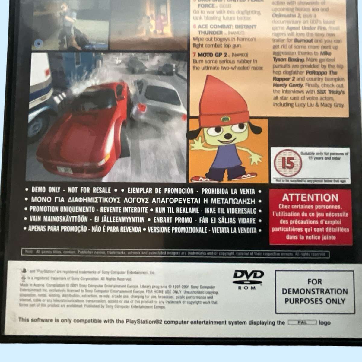 Two PlayStation 2 game demo discs with 16 demos to try out!