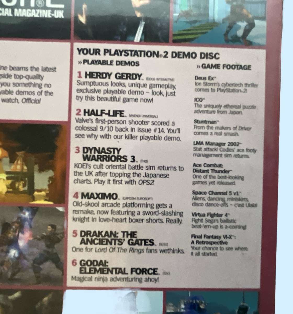 Two PlayStation 2 game demo discs with 16 demos to try out!