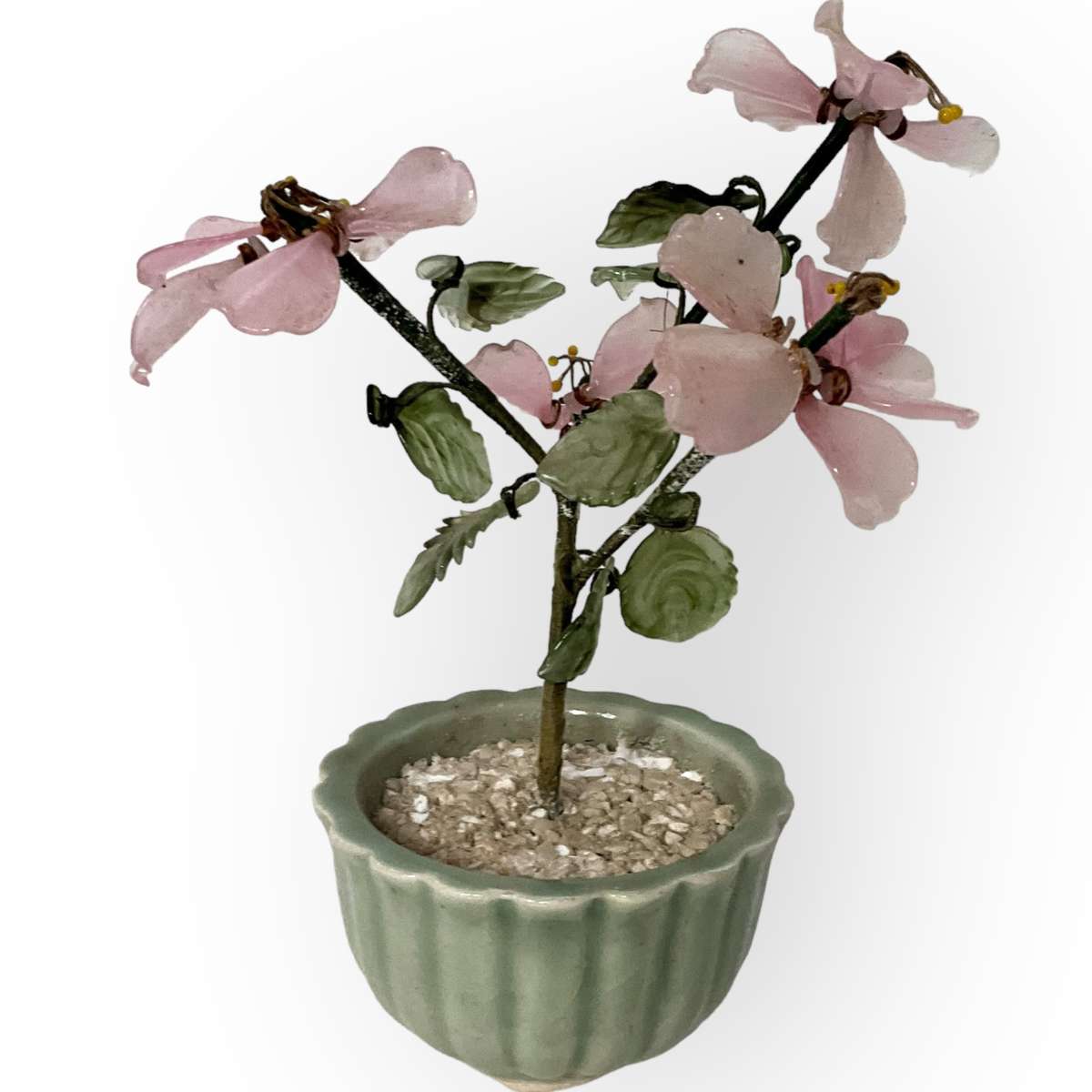 Oriental blossom tree in green ceramic pot - so pretty!